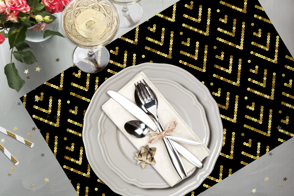 4 sets de table PAILLETTES