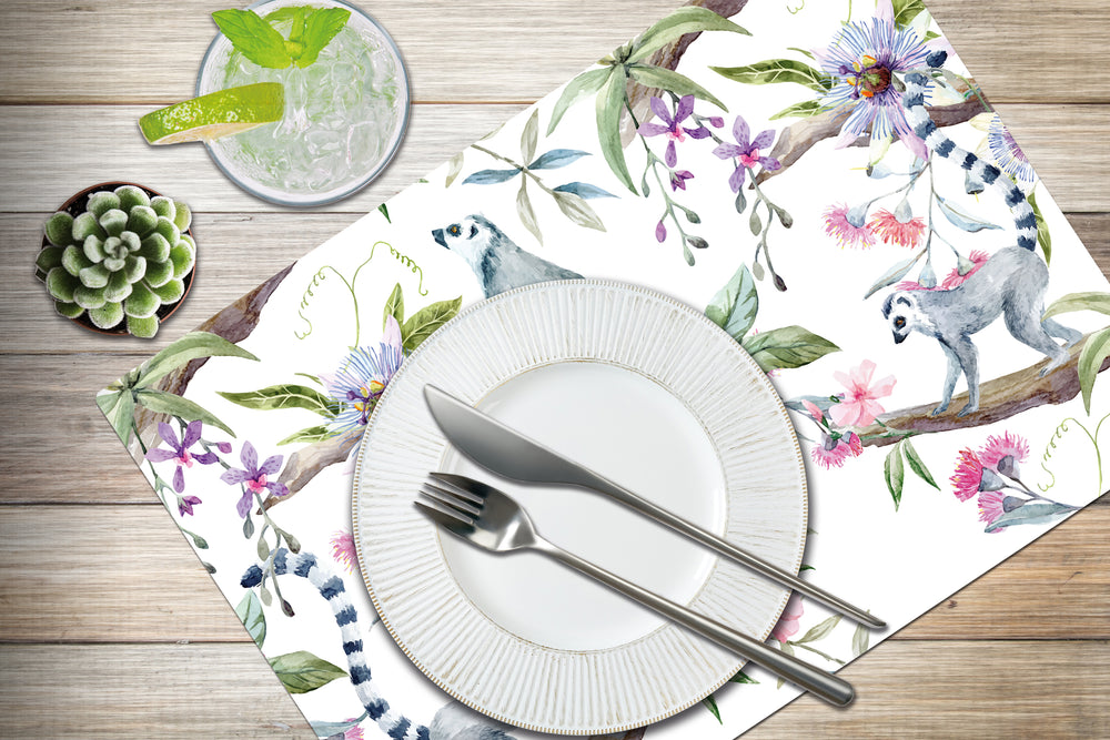 Lvjkes 4 pièces Sets de Table Animaux, 30 x 45 cm Set de Table Lavable, imprimés Cousus à la Main, antidérapants en Lin, adaptés à la Cuisine, au Salon, à la Salle Lvjkes 4 pièces Sets de Table Animaux, 30 x 45 cm Set de Table Lavable, imprimés Cousus à la Main, antidérapants en Lin, adaptés à la Cuisine, au Salon, à la Salle
