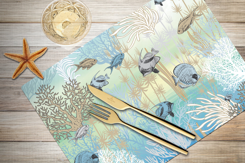 4 Sets de table NAUSICA - AnimauxNatureSETS DE TABLE - MurMurCréation 