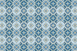 Tapis vinyl CERAMIQUE BLEUE-- MurMurCréation 