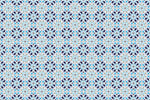 Tapis vinyl CARREAU DE CIMENT BLEU-- MurMurCréation 